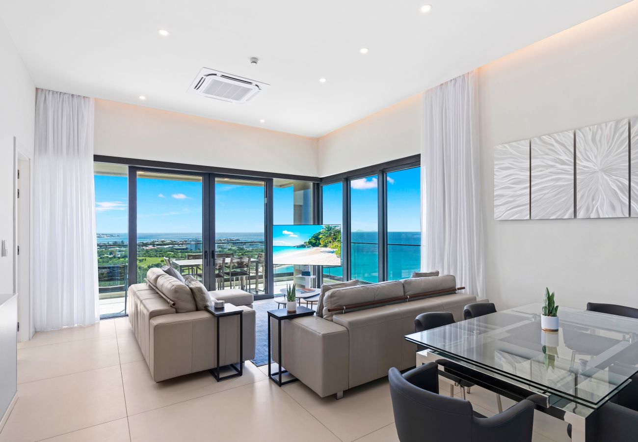 Apartment in Cupecoy - B1901 Sub-penthouse high ceiling ocean view